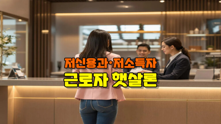 서민금융진흥원 저소득과 저신용 근로자햇살론 대출