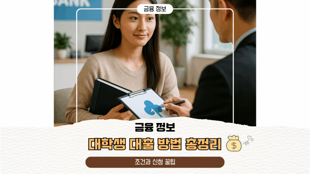 대학생 대출 방법 총정리 | 조건과 신청 꿀팁
