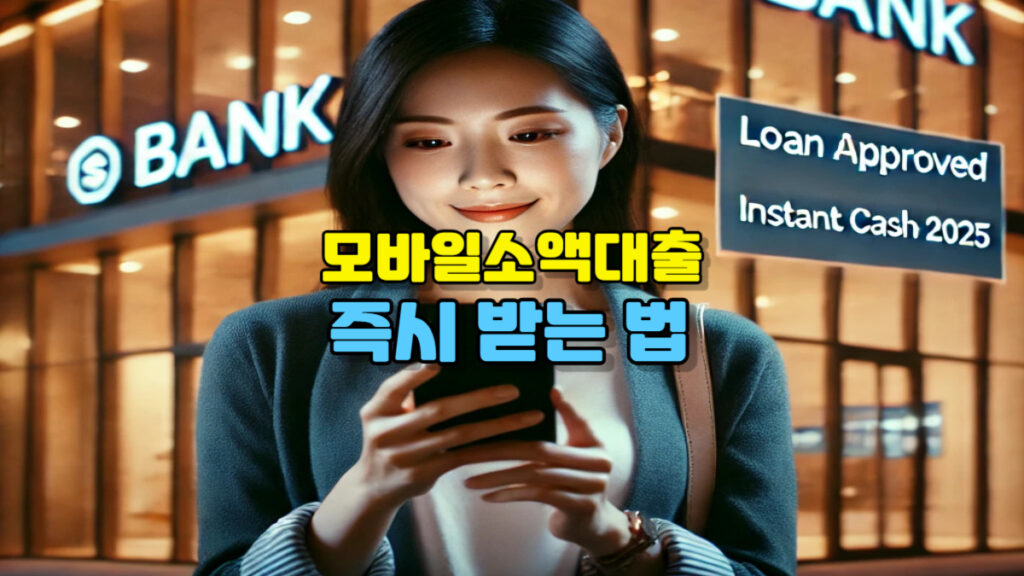 모바일 소액대출 즉시 받는 법|2025년 당일 가능한 대출 앱 TOP5