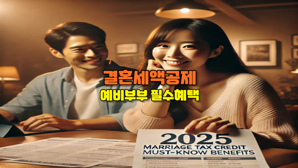 결혼세액공제 2025 총정리｜예비부부 필수혜택