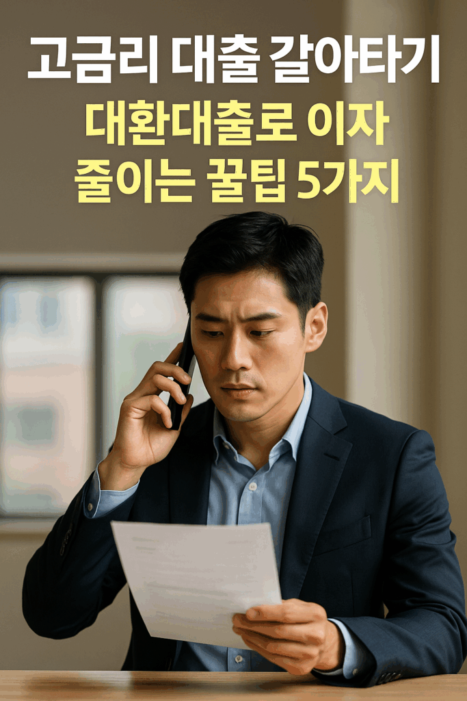 고금리 대출 갈아타기! 대환대출로 이자 줄이는 꿀팁 5가지