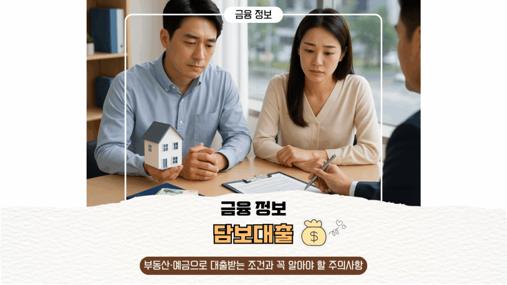 담보대출 부동산·예금으로 대출받는 조건과 꼭 알아야 할 주의사항