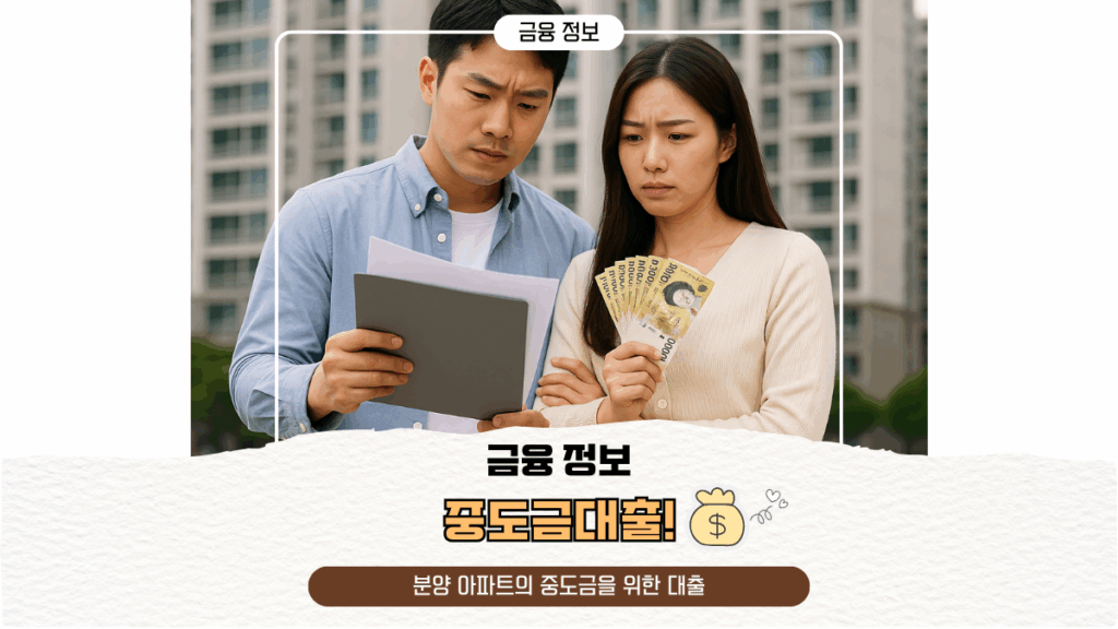 중도금대출! 분양 아파트의 중도금을 위한 대출