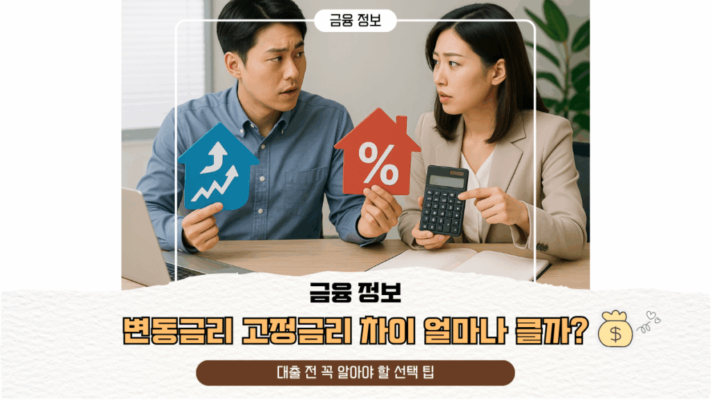 변동금리 고정금리 차이 얼마나 클까? 대출 전 꼭 알아야 할 선택 팁
