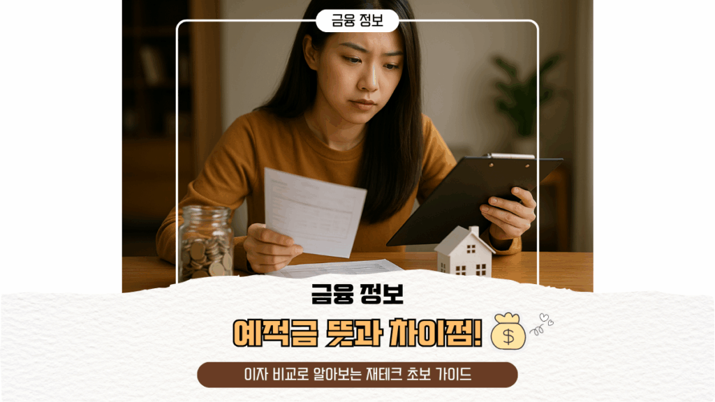 예적금 차이점 총정리! 이자 비교로 쉽게 이해하기