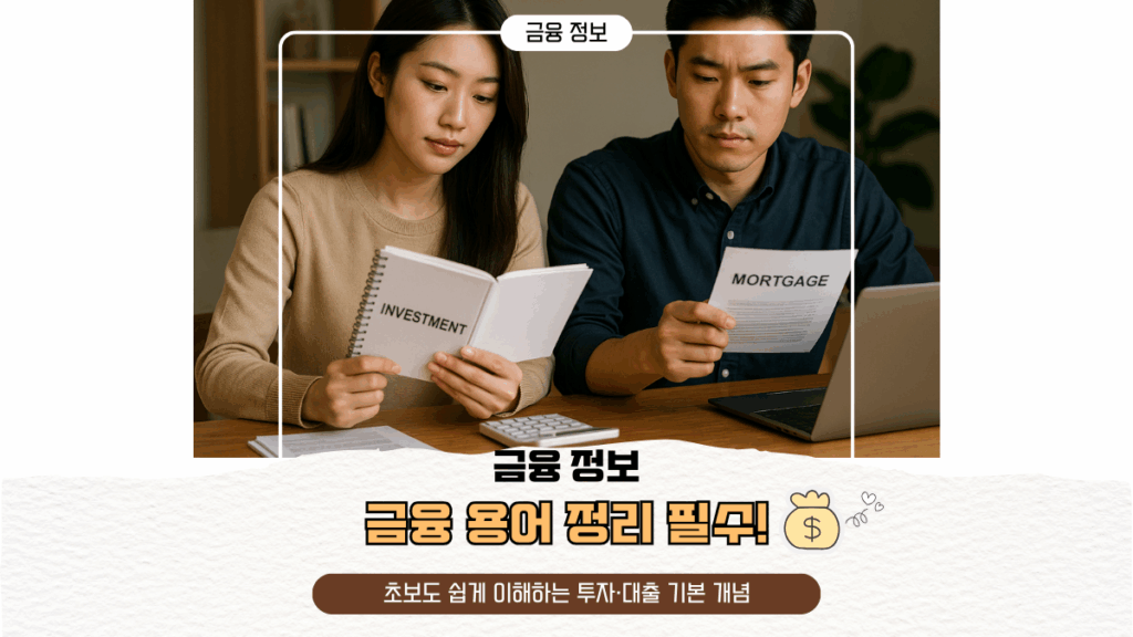 금융 용어 정리 필수! 초보도 쉽게 이해하는 투자·대출 기본 개념