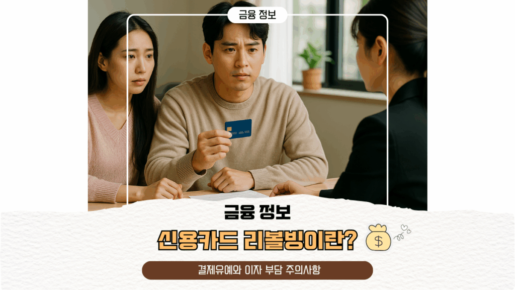 신용카드 리볼빙 뜻 | 결제유예와 이자 부담 주의사항
