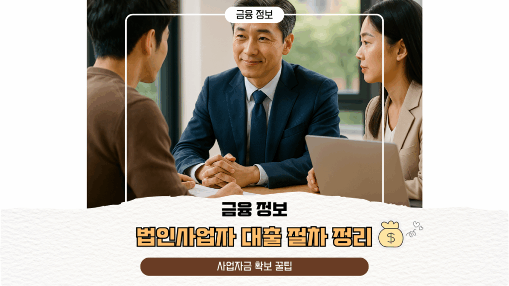 법인사업자 대출 절차 정리 | 사업자금 확보 꿀팁