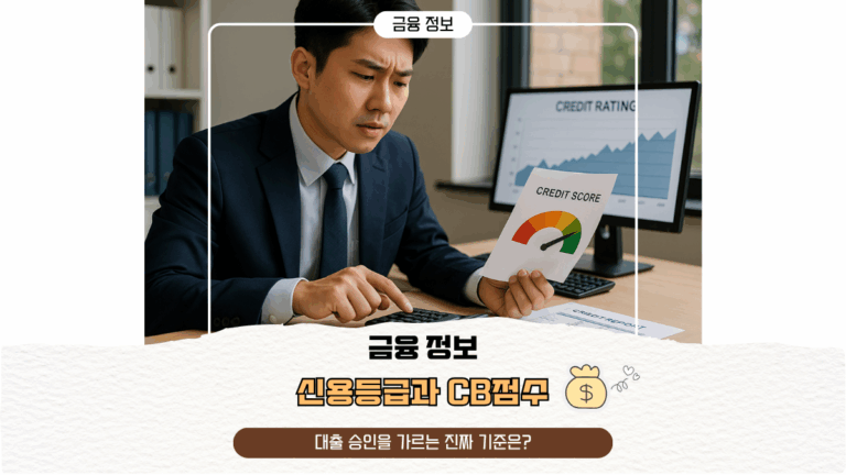 신용등급과 CB점수, 대출 승인을 가르는 진짜 기준은?