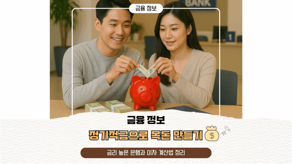 정기적금으로 목돈 만들기, 금리 높은 은행과 이자 계산법 정리