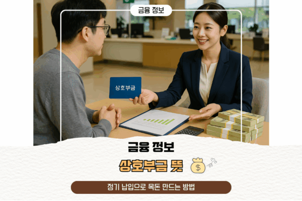 상호부금 뜻, 정기 납입으로 목돈 만드는 방법