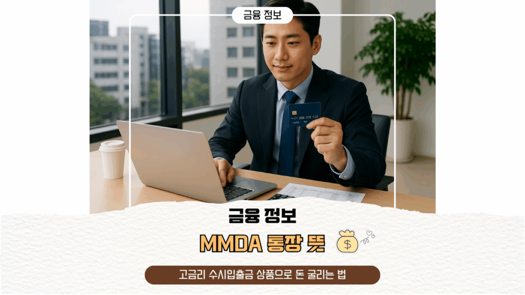 MMDA 통장 뜻, 고금리 수시입출금 상품으로 돈 굴리는 법