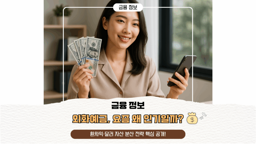 외화예금, 요즘 왜 인기일까? 환차익·달러 자산 분산 전략 핵심 공개!