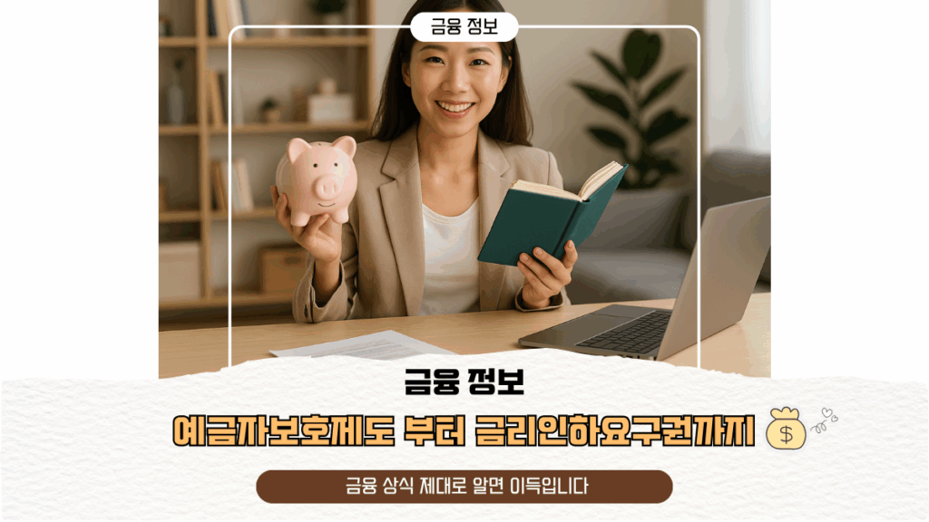 예금자보호제도 부터 금리인하요구권까지 금융 상식