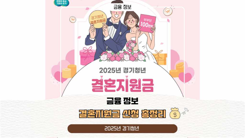 2025년 경기청년 결혼지원금 신청 총정리