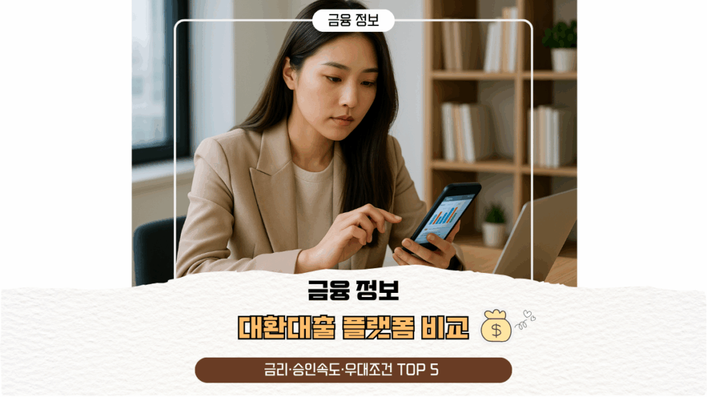 대환대출 플랫폼 비교｜금리·승인속도·우대조건 TOP 5