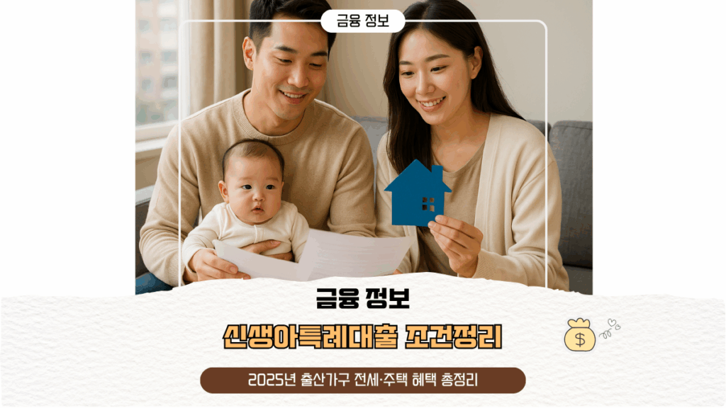 신생아특례대출 조건정리｜2025년 출산가구 전세·주택 혜택 총정리