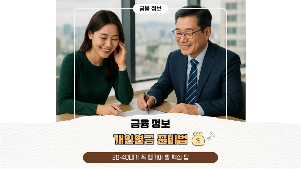 개인연금 준비법, 30·40대가 꼭 챙겨야 할 핵심 팁