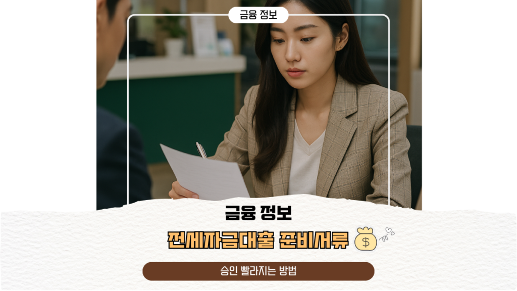 전세자금대출 준비서류, 승인 빨라지는 방법