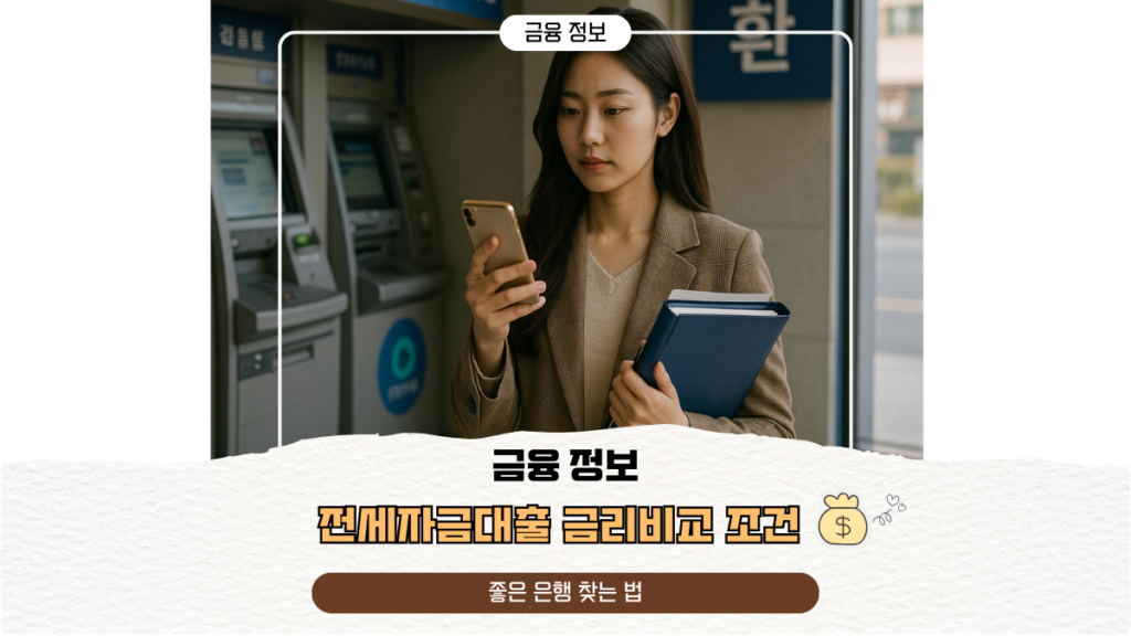 전세자금대출 금리비교 조건 좋은 은행 찾는 법