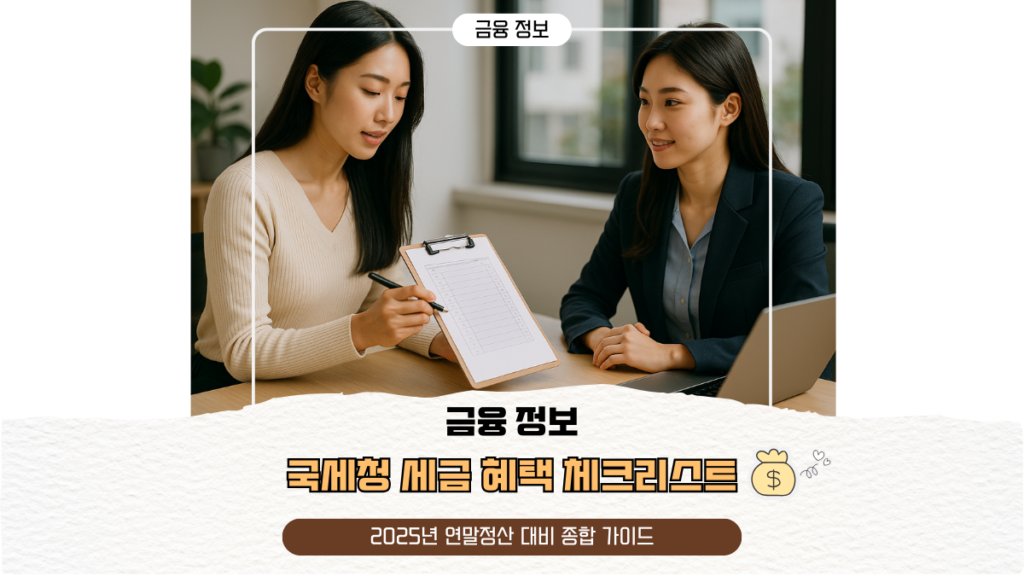 국세청 세금 혜택 체크리스트